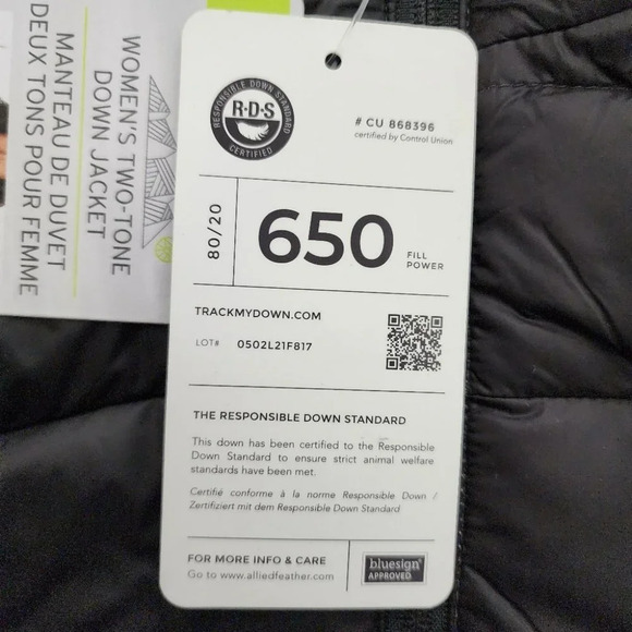 Eddie Bauer Women's Black Down Puffer  Jacket Full Zip Water Repellant Size S - Picture 12 of 16